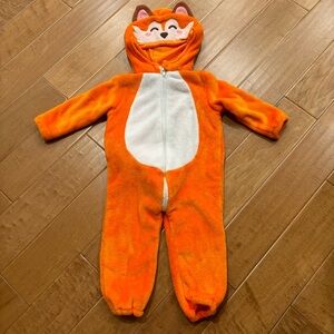 Baby Toddler Orange Fox Halloween Dress Up Costume One Piece Size 18-24 Months